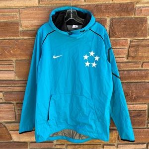 NIKE Men's Windbreaker Jacket Medium Field General 5 Star Fly Rush Pullover H2O